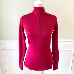 ATHLETA Quarter Mile Half Zip Jacket Deep Pink XS